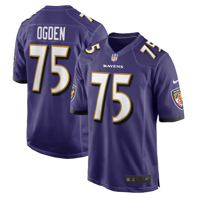 mens nike jonathan ogden purple baltimore ravens retired player game jersey